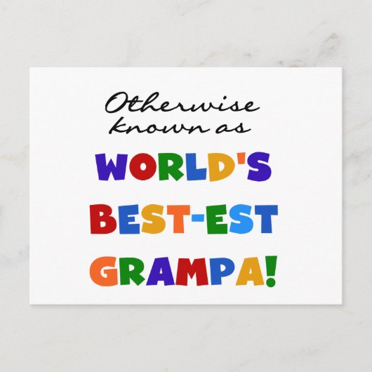 Verder bekend als Best-est Grampa Tshirts Briefkaart (Voorkant)