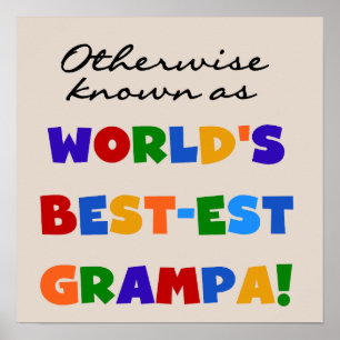 Verder bekend als Best-est Grampa Tshirts Poster