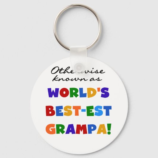 Verder bekend als Best-est Grampa Tshirts Sleutelhanger (Voorkant)