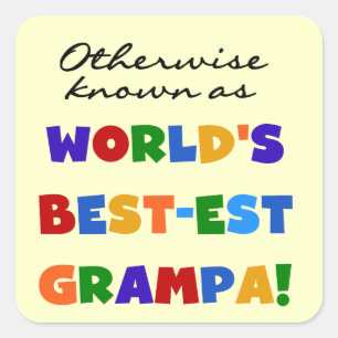 Verder bekend als Best-est Grampa Tshirts Vierkante Sticker