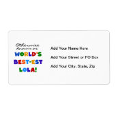 Verder bekend als Best-est Lola Gifts Etiket (Voorkant)