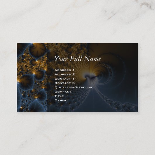 Verder - fractale kunst visitekaartje (Voorkant)