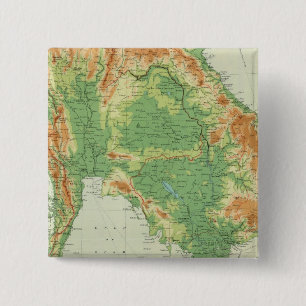 Verder India Vierkante Button 5,1 Cm