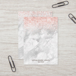 Verdien beeldscherm met Logo Gold Glitter Marble Visitekaartje