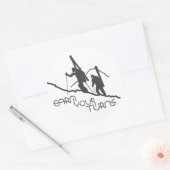 Verdien je beurt ronde sticker (Envelop)