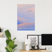Verdien Je Bochten Ski Touring Reisposter Poster (Thuiskantoor)