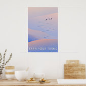 Verdien Je Bochten Ski Touring Reisposter Poster (Keuken)