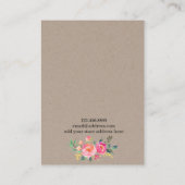 Verdien juwelenkaart ・ Waterverf Floral Visitekaartje (Achterkant)