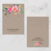 Verdien juwelenkaart ・ Waterverf Floral Visitekaartje (Voorkant / Achterkant)