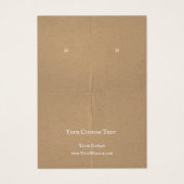 Verdien juwelier-kaart, bruine Kraft-textuur Visitekaartje (Voorkant)