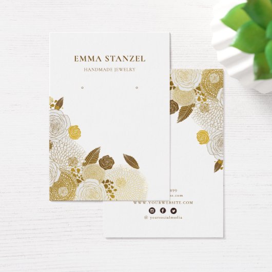 Verdien Kaart voor beeldscherm ・ Gold Sketched Flo (Bureau)