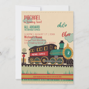 Verdien Verjaardag Express Kind Train Ticket Kaart