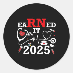 Verdiende IT 2025 voor Nurse Afstuderen of RN LPN  Ronde Sticker