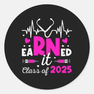 Verdiende IT CL van 2025 Verpleegkundige Afstudere Ronde Sticker