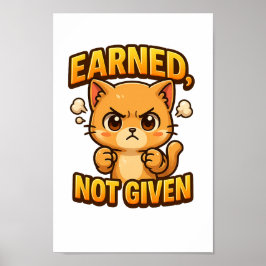 Verdiende niet gegeven Chibi Cat PNG voor ambachte Poster