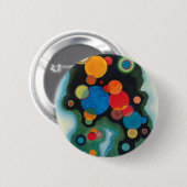 Verdiepte Abstracte olie op Canvas Kandinsky Ronde Button 5,7 Cm (Voorkant /achterkant)