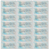 Verdigris Agate Verzendlabels 21 per vel Sticker (Voorkant)