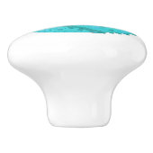 Verdigris hartdraak op wit keramische knop (Zijkant)