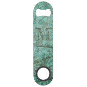 Verdigris Verdigris Bronze - Aangepast monogram Speed Flessenopener (Voorkant)