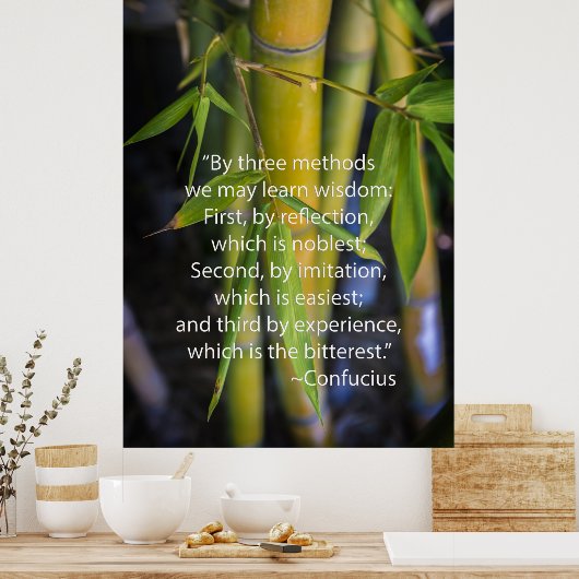 Verdomd citaat en bamboe poster (Keuken)