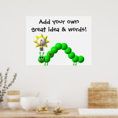 Verdomd de Inchworm met een idee! Poster (Keuken)