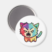 Verdomde boze kat die sust. magneet (Voorkant / Achterkant)