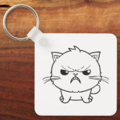 Verdomde boze kat die sust. sleutelhanger (Voorkant)