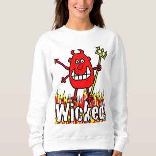 Verdomde duivel met Flames Design Trui