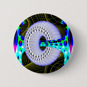 Verdomde wilde knop ronde button 5,7 cm