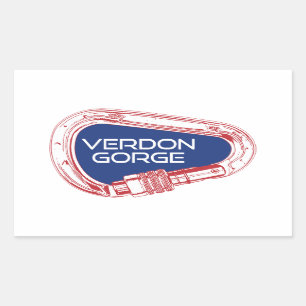 Verdon Gorge France Rock Climbing Karabiner Rechthoekige Sticker