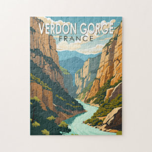 Verdon Gorge Frankrijk Reizen Kunst Vintage Legpuzzel
