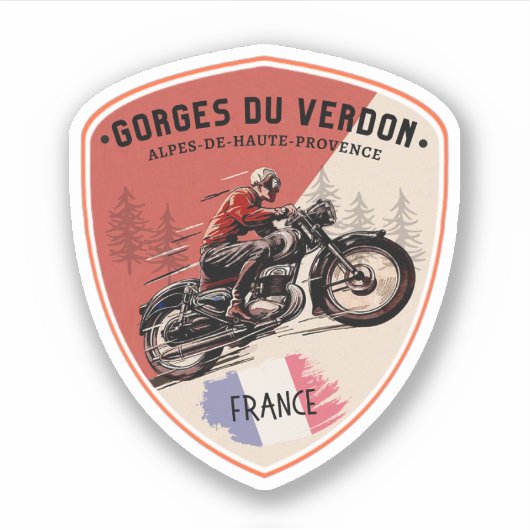 Verdon Gorge - les Gorges du Verdon trip motobike Sticker (Voorkant)