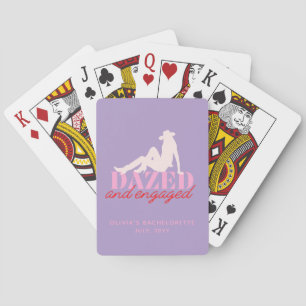 Verdoofd & Verliefd Paarse Retro Cowgirl Speelkaar Pokerkaarten