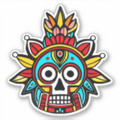 Verdoofde schedel sticker (Voorkant)