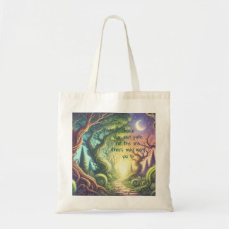 Verdraaid boompad en offerte tote bag