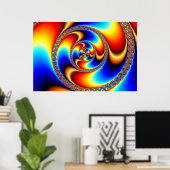 Verdraaid - Fractal Poster (Thuiskantoor)