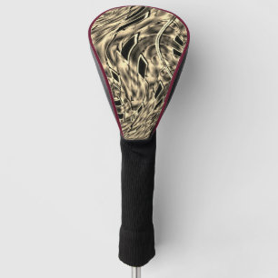 Verdraaid met een donkerbeige toon, spiegel golfheadcover
