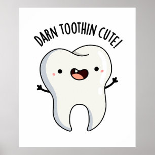 Verdraaid Tooth-in Leuke Grappige Tooth Pun Poster