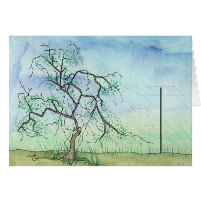 Verdraaide boom met 3 Antennes (Voorkant Horizontaal)