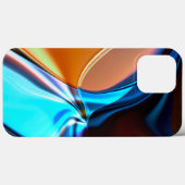 Verdraaide curven in geelblauw en acrylhoudend sin Case-Mate iPhone case (Achterkant (horizontaal))