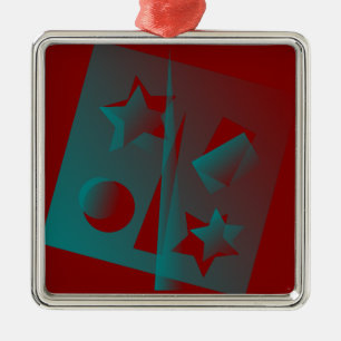 verdraaide geometrie metalen ornament