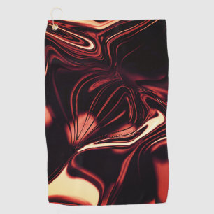 Verdraaide vormen in rood die lijken op matte meta golfhanddoek