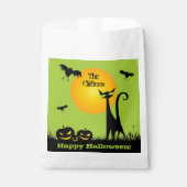 Verdrag van de Black Cat Halloween-partij Bedankzakje (Voorkant)