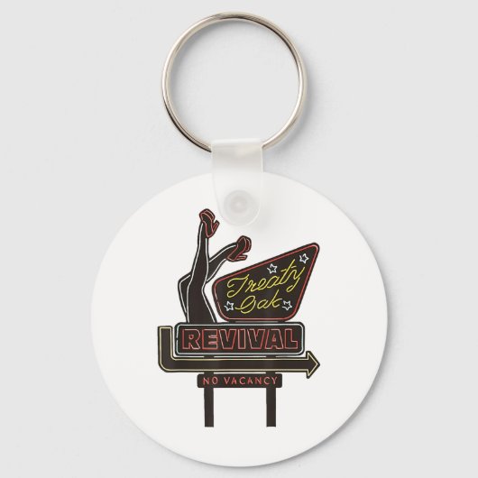 verdrag van eikenhout sleutelhanger (Voorkant)