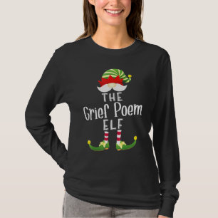 Verdriet Gedicht Elf Groep Kerst Pyjama Party T-shirt