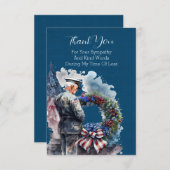 Verdriet in het blauw bedankkaart (Voorkant / Achterkant)