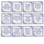 Verdrietcitaten in   Blauwe Grenzen Sticker (Voorkant)