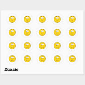 Verdrietig Gezicht Ronde Sticker (Vel)
