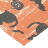 Verdrietig Halloween Zwart Kat Pompoen Patroon Tafelkleed (Gekanteld)