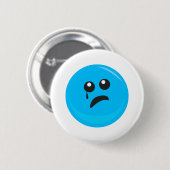 Verdrietig Huilend Schattig Gezicht Ronde Button 5,7 Cm (Voorkant /achterkant)